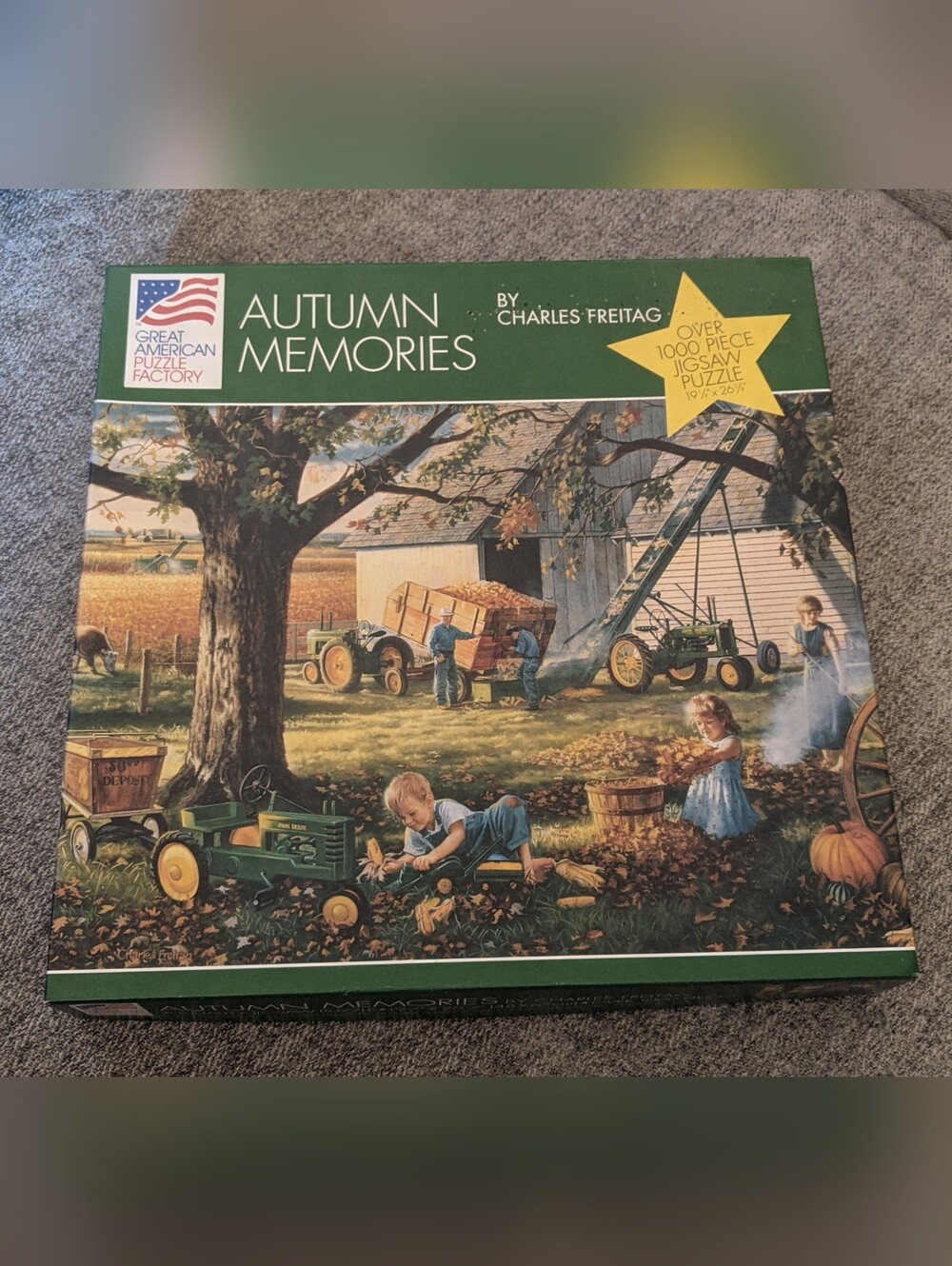 Autumn Memories - John Deere Tractor Puzzle by Great American Puzzle Factory